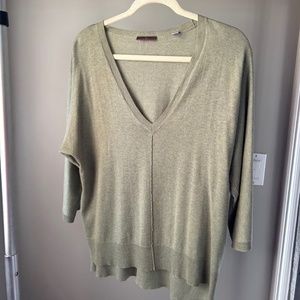 Sage Green Silk-Cotton Blend Sweater